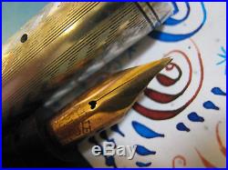 SWAN Sterling Silver Easy FLex 14k Gold Nib Ring Top Fountain Pen vtg Mabie Todd