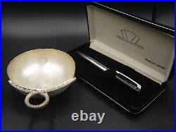 SZ CSD Sterling Silver 925/1000 and Black Resin Ballpoint Pen NEW in BOX