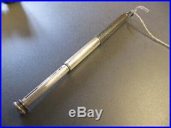 S. Mordan Sterling Silver Telescopic Combo Pen/pencil Top Ring, Line & Dot Patter