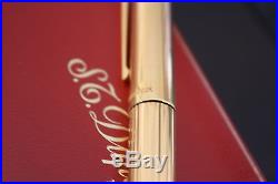 S. T. DUPONT Classic Fountain Pen Vermeil Gold Plated 925 Sterling Silver