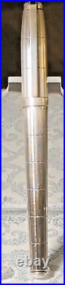 S. T. DUPONT Fountain Pen, Damier Fidelio, 14K 585 Nib (F), Sterling Silver 925