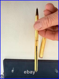 S. T. Dupont Paris 925 Sterling Silver Gold Fountain & Ballpoint Set