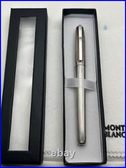 S. T Dupont Sterling Silver Fountain Pen, 14 Fine Nib-Mint