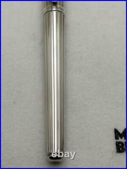S. T Dupont Sterling Silver Fountain Pen, 14 Fine Nib-Mint