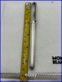 S. T Dupont Sterling Silver Fountain Pen, 14 Fine Nib-Mint