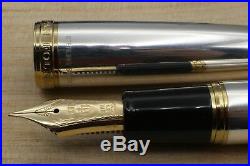Sailor 1911 Sterling Silver GORGEOUS Fountain Pen 21K M Nib with Box/Papers