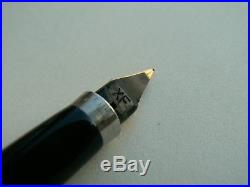 Serviced Parker 75 Sterling Silver Cicele 14ct Gold Extra Fine Nib Fountain Pen