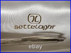 Settelaghi Pen Sphere Silver 925 Solid Guillocchè With Window Personal