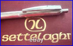 Settelaghi Silver 925 Ballpoint Pen Solid Body Writes 6