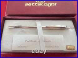 Settelaghi Silver 925 Ballpoint Pen Solid Body Writes 6