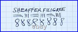 Sheaffer, 3 Self-filling, sterling filigree, semi flex nib