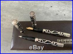 Sheaffer 800 Nostalgia 925 Sterling Silver Fountain Pen and Ballpen Set