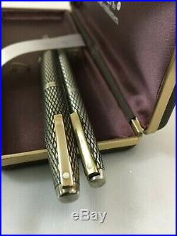 Sheaffer Imperial Diamond Sterling Silver Set FP+BP 14k Fine Brand NEW BOX
