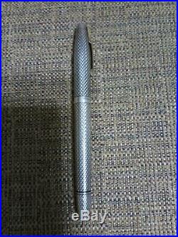 Sheaffer Imperial Sterling Silver Diamond Fountain Pen 14kt Broad Nib 1970s