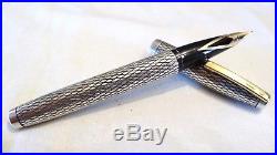 Sheaffer Imperial Sterling Silver Sovereign Fountain Pen With 14k Gold Nib