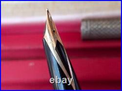 Sheaffer Imperial Touchdown Sterling Silver Fountain Pen & Pencil Set in Box