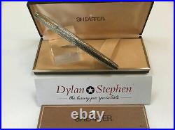 Sheaffer Imperial sterling silver fountain pen 14K F= fine gold nib + box
