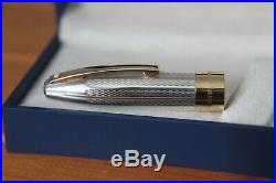 Sheaffer Legacy Fountain Pen Sterling Silver Barleycorn Vermeil trim mint