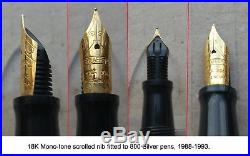 Sheaffer Nostalgia 800 Black & Sterling Silver 925 18K 750 Nib Fountain Pen