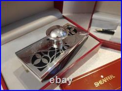 Sheaffer Nostalgia Sterling Silver Desk Set NOS Fountain Pen 18K + Scooter +