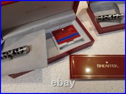 Sheaffer Nostalgia Sterling Silver Desk Set NOS Fountain Pen 18K + Scooter +