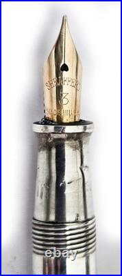 Sheaffer Self filling #2 Ring-Top fountain pen (1918-1921) sterling, 14k F/M nib
