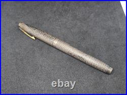 Sheaffer Sterling Silver Fountain Pen 14K Nib Used