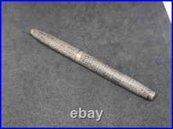 Sheaffer Sterling Silver Fountain Pen 14K Nib Used