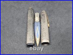 Sheaffer Sterling Silver Fountain Pen 14K Nib Used