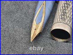 Sheaffer Sterling Silver Fountain Pen 14K Nib Used
