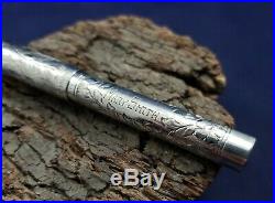 Sheaffer Sterling Silver Ringtop Fountain Pen Flex Nib Engraved Restored