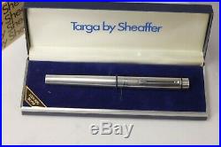 Sheaffer TARGA Fountain Pen Sterling Silver LARGE 14K Med nib Near Mint Boxed