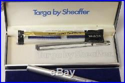 Sheaffer TARGA Fountain Pen Sterling Silver LARGE 14K Med nib Near Mint Boxed