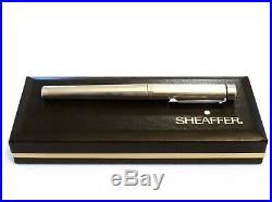 Sheaffer Targa 1004 Fountain Pen In Sterling Silver With 14k Gold Nib Nr Mint