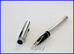 Sheaffer Targa 1006 Fountain Pen In Sterling Silver With 14k Gold Nib Nos