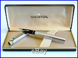 Sheaffer Targa 1006 Fountain Pen In Sterling Silver With 14k Gold Nib Nr Mint
