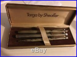 Sheaffer Targa 1006x Sterling Silver14K Nib Three Pieces Set