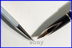 Sheaffer Targa Sterling Silver Fountain Pen Ballpoint Pen Set F 14K 585 Nib