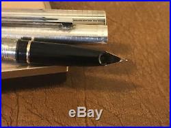 Sheaffer Targa fountain pen 14k nib Imperial Sterling Silver N. O. S. In Box. U. S. A
