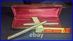 Sheaffer Triumph Imperial Sterling Silver pen and mechanical pencil set withleads