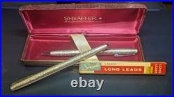 Sheaffer Triumph Imperial Sterling Silver pen and mechanical pencil set withleads