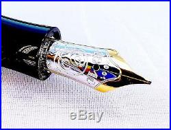 Shimmering Sterling Silver Montblanc Charles Dickens Fountain Pen