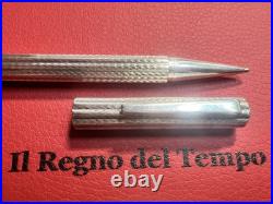 Silver 925 Handcrafted Guilloché Flower Wave Rare Vintage Ballpoint Pen