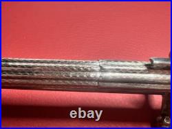 Silver 925 Handcrafted Guilloché Flower Wave Rare Vintage Ballpoint Pen