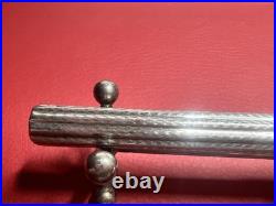 Silver 925 Handcrafted Guilloché Flower Wave Rare Vintage Ballpoint Pen