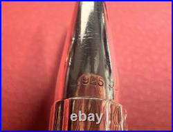 Silver 925 Handcrafted Guilloché Flower Wave Rare Vintage Ballpoint Pen