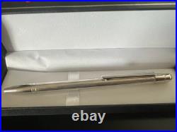 Silver 925 Solid Ballpoint Pen Vintage Click Writes