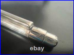 Silver 925 Solid Ballpoint Pen Vintage Click Writes