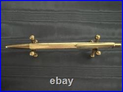 Silver Solid 925 Engraved Guilloché Ballpoint Pen With Vintage Cutouts