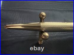 Silver Solid 925 Engraved Guilloché Ballpoint Pen With Vintage Cutouts